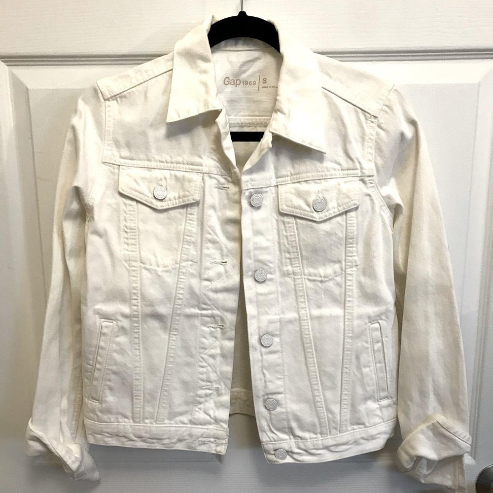 GAP white denim jacket
